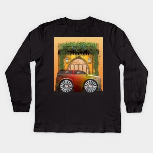 CS Cartoon Machines PickUp Truck And House V 2.1.3sm. Kids Long Sleeve T-Shirt